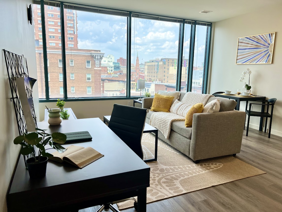 image of living room and window