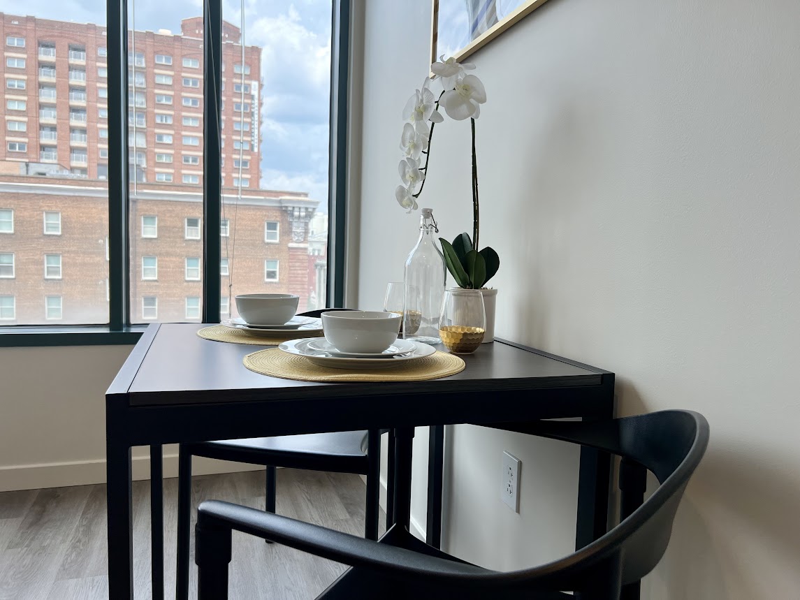 image of table near window