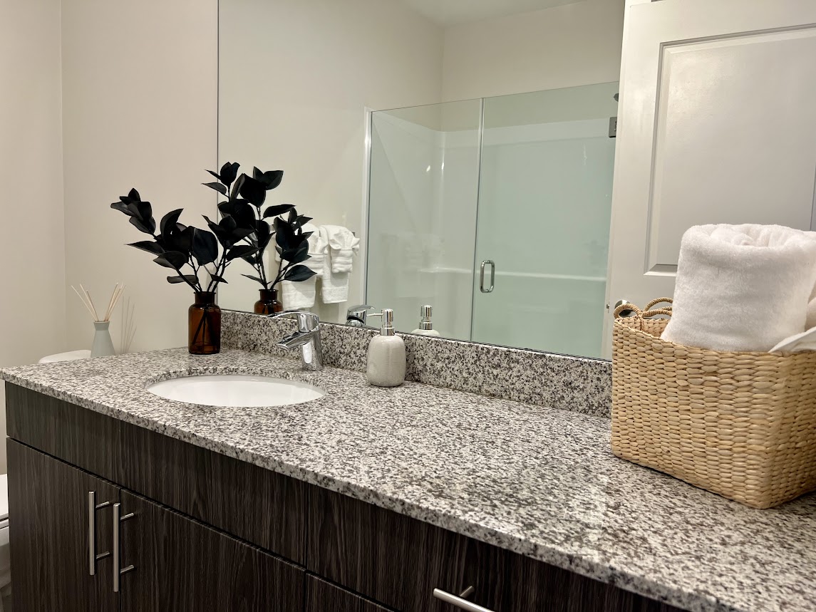 image of bathroom sink and mirror